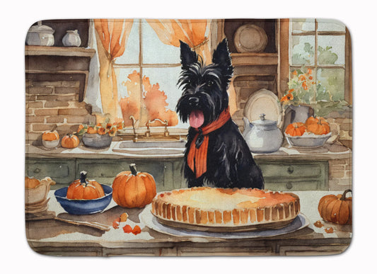 Scottish Terrier Fall Kitchen Pumpkins Memory Foam Kitchen Mat