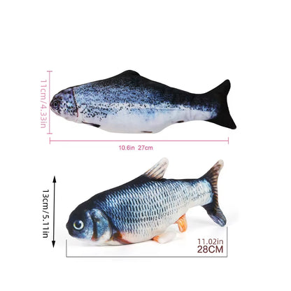 Simulation Fish Electric Swinging Fish Jumping Fish Carp Pet Cat Toys Jumping Fish Pet Supplies